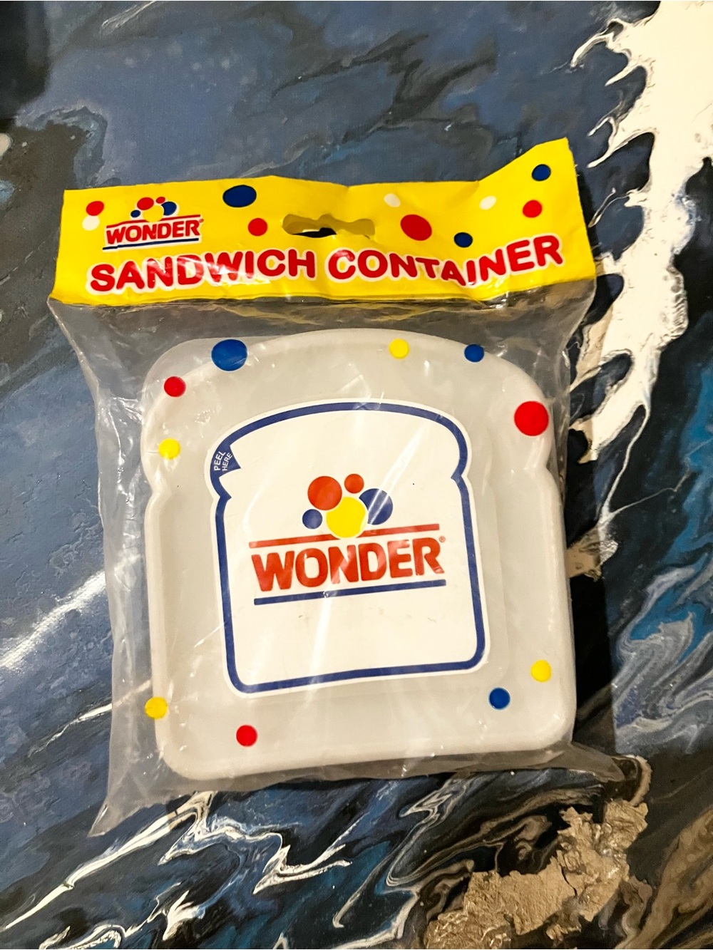 WONDER brand White Sandwich Container - Durable Lunch Box